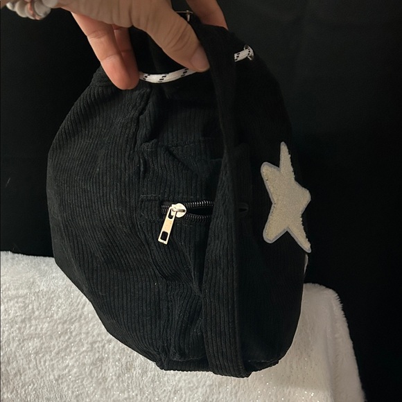 Black Corduroy with Star Accents Shoulder Bag - Unbranded - EUC - Picture 12 of 13